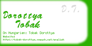 dorottya tobak business card